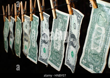 Riciclaggio del denaro - manovra finanziaria Foto Stock