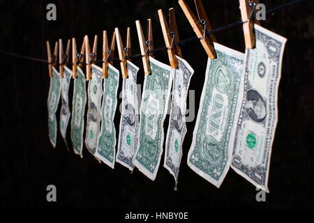 Riciclaggio del denaro - manovra finanziaria Foto Stock