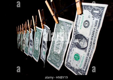 Riciclaggio del denaro - manovra finanziaria Foto Stock