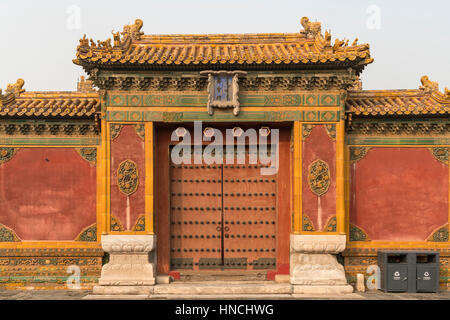 Gate nella Città proibita a Pechino, Cina Foto Stock
