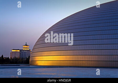 National Opera House Edificio (Paul Andreu architect),Beijing, Cina Foto Stock