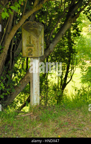 Stazione ferroviaria mezzo miglio Post Foto Stock