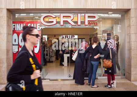 Mamilla Mall, in Alrov Mamilla Avenue, a Gerusalemme, Israele. Foto Stock