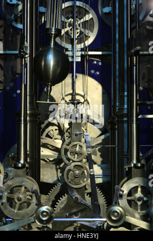 Mécanisme. Horloge astronomique de Il Sig. Vérité. 1866. Cathédrale Saint-Pierre de Beauvais. Cattedrale di Beauvais. Foto Stock