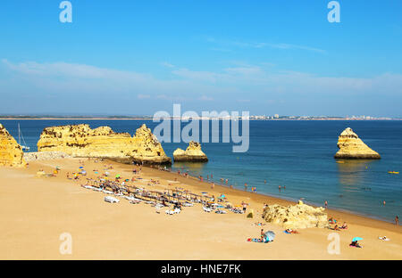 Dona Ana beach (Praia Dona Ana) in Lagos, Algarve, PORTOGALLO Foto Stock