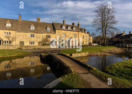 Lower Slaughter villaggio in Cotswolds Foto Stock