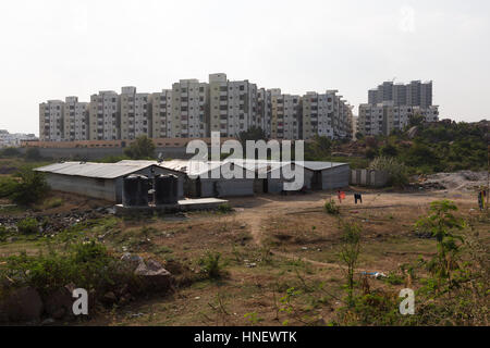 HYDERABAD, INDIA - FEB 12,2017 mercato immobiliare in India riceve un impulso dopo il governo indiano ha annunciato ulteriori sovvenzioni per la prima volta gli acquirenti di casa in Foto Stock