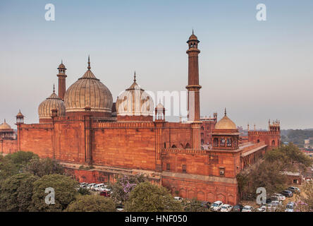 Urbano, Paesaggio, Vista aerea, Cityscape, townscape, panorama, panoramica, Jama Masjid moschea, Delhi, India Foto Stock