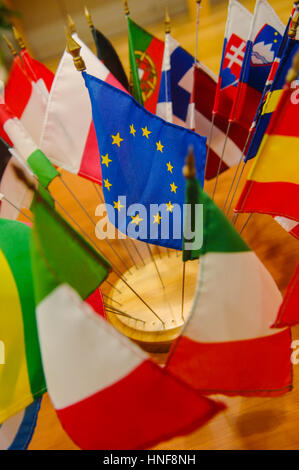 Illustrattion dell Unione Europea stati bandiere nazionali Foto Stock