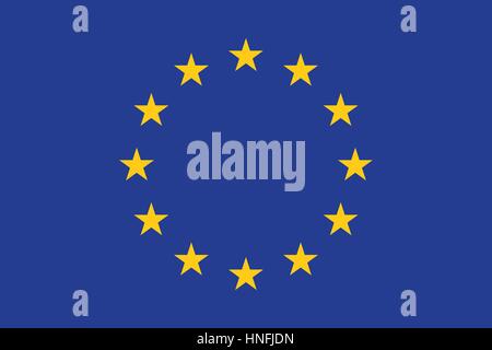 Vettore ufficiale bandiera dell'Unione Europea ( UE ) Illustrazione Vettoriale