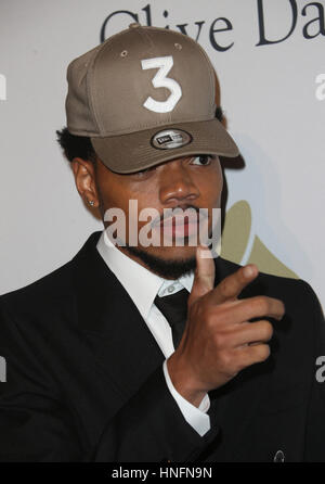 Beverly Hills, CA. Xi Febbraio, 2017. Possibilità il rapper, al pre-GRAMMY Gala e salutare per l'industria le icone in onore di Debra Lee, presso il Beverly Hilton Hotel In California il 11 febbraio 2017. Foto Stock