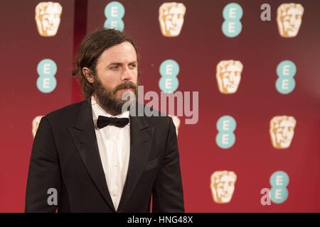 London, Regno Unito di Gran Bretagna e Irlanda del Nord. 12 Feb, 2017. Casey Affleck assiste EE British Academy Film Awards 2017 presso la Royal Albert Hall. London, England, Regno Unito (12/02/2017) | utilizzo del credito in tutto il mondo: dpa/Alamy Live News Foto Stock