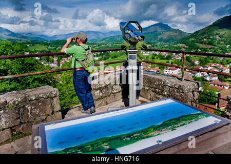 St-Jean-Pied-de-Port. Pyrénées-Atlantiques, Francia. Foto Stock
