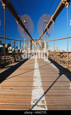 Ponte di Brooklyn, New York Foto Stock