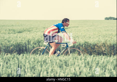 Retrò Ronde del Tour delle Fiandre in Oudenaarde, Belgio. Foto Stock