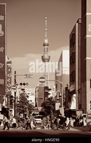 TOKYO, Giappone - 13 Maggio: Street view il 13 maggio 2013 a Tokyo. Tokyo è la capitale del Giappone e la più popolosa area metropolitana del mondo Foto Stock