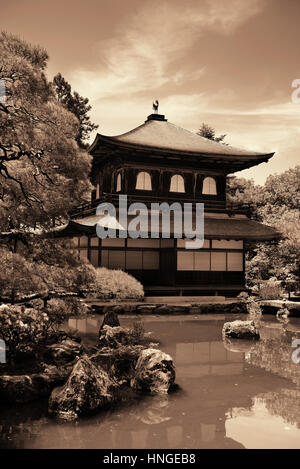 Ginkaku-ji il tempio con edificio storico a Kyoto, in Giappone. Foto Stock