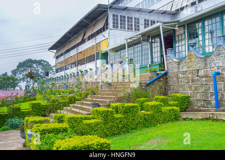 HAPUTALE, SRI LANKA - 30 novembre 2016: la vista sull'edificio principale di Thomas Lipton tea factory, il 30 novembre a Haputale Foto Stock