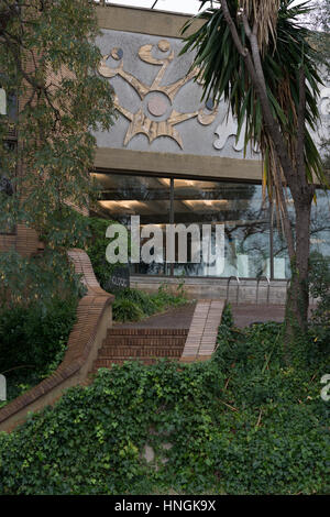 Barcellona Museo Etnologico sul Monte Montjuïc, Barcellona, in Catalogna, Spagna Foto Stock