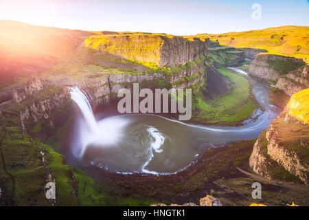 Palouse falls,Washington,Stati Uniti d'America. Foto Stock
