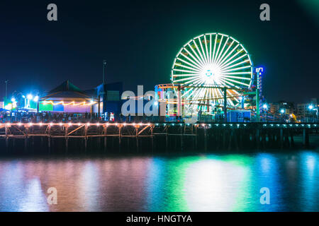 Vista panoramica in freeway in downtown Los Angeles di notte,California , Stati Uniti d'America. -07/13/16. Per editoriale. Foto Stock