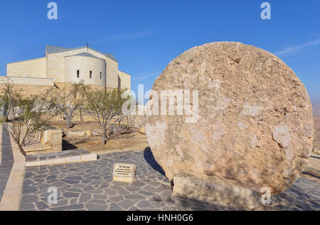 Mosè la chiesa commemorativa in Monte Nebo, Giordania. Foto Stock