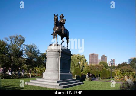 Il ponte sulla laguna Boston Public Garden Boston Massachusetts, STATI UNITI D'AMERICA Foto Stock