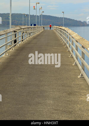 Pier in Des Moines Marina, nello Stato di Washington Foto Stock