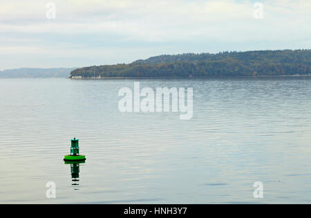 Vista da Des Moines Marina di Vashon Island, nello Stato di Washington, USA Foto Stock