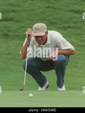 THOMAS BJORN RYDER CUP VALDERRAMA SPAGNA 28 Settembre 1997 Foto Stock