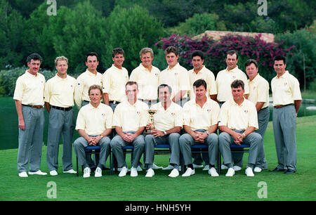 TEAM EUROPEO CON M-A MARTIN RYDER CUP VALDERRAMA SPAGNA 29 Settembre 1997 Foto Stock