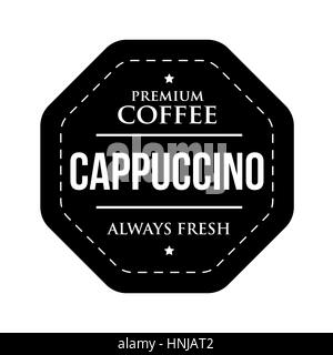 Accessori per caffè cappuccino timbro vintage Illustrazione Vettoriale