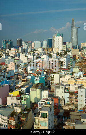 Appartamenti e Bitexco Financial Tower, distretto uno, la città di Ho Chi Minh (Saigon), Vietnam Foto Stock