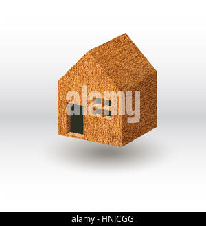 Rusty 3D il simbolo Home Foto Stock