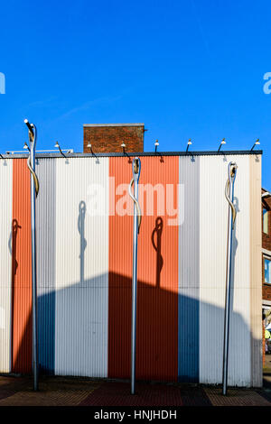 Ago scultura in Redditch Town Center. Foto Stock