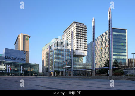 BBC e ITV di studio a MediaCityUK, Salford, England, Regno Unito Foto Stock