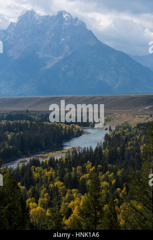 Il fiume Snake. Settembre, 2016. Il Parco Nazionale del Grand Teton, Wyoming USA Foto Stock