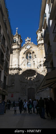 Donostia-San Sebastian: Basilica de Nuestra Senora del Coro, Basilica di Santa Maria di Coro, barocchi di parrocchia romano cattolica chiesa nella città vecchia Foto Stock