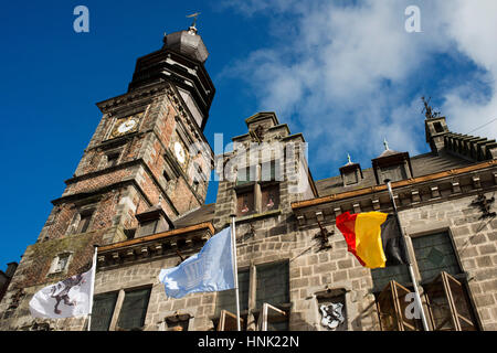 Il carnevale del Belgio città Binche. Il carnevale è sulla lista Unesco del patrimonio culturale immateriale dell'umanità. Binche Vallonia Belgio Europa. Foto Stock