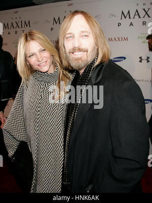 Tom petty e moglie, Dana york, arriva al maxim super bowl party presso la pietra rosa al Fairmont Scottsdale Princess in Scottsdale, AZ il venerdì, feb. 1, 2008. Foto di Francesco specker Foto Stock