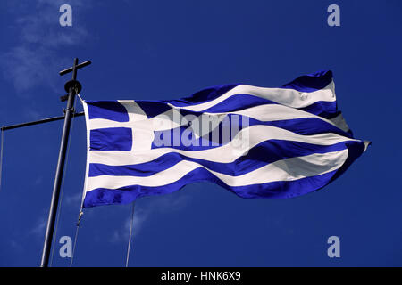 Bandiera greca, Grecia Foto Stock