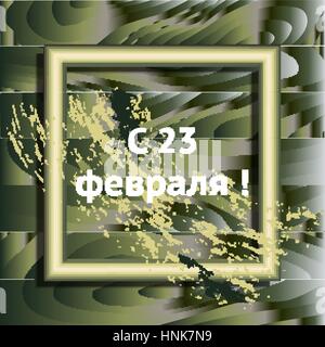 Il russo di festa nazionale il 23 febbraio. Ottima la carta regalo per gli uomini. Illustrazione Vettoriale. Illustrazione Vettoriale