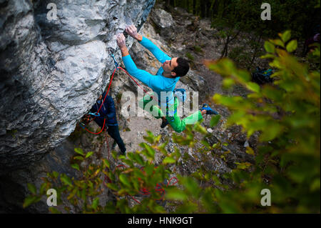 Arrampicata in Croazia, Okić Foto Stock