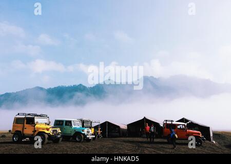 Mattina in bromo parco nazionale Foto Stock