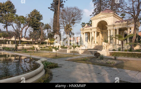 Giardino dei sogni in Kathmandu - una vera e propria oasi di pace e tranquillità nella trafficata città capitale del Nepal. Foto Stock