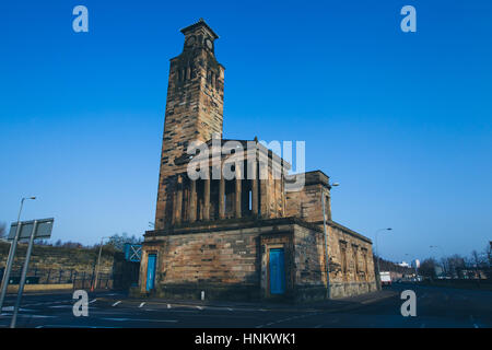 Caledonia Road chiesa, dal greco Alexander Thomson, nel Gorbals di Glasgow. Foto Stock