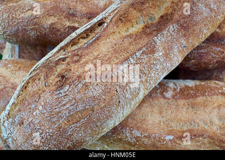 Il pane artigianale pani in stretta fino Foto Stock