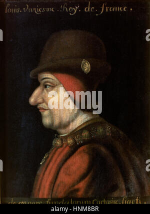 Luigi XI di Francia (1423-1483), la prudente. Casa di Valois. Ritratto. Autore Anonimo. Foto Stock