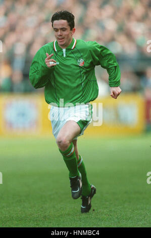 GARY KELLY EIRE & Leeds United FC 11 Aprile 1995 Foto Stock