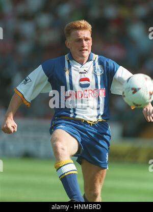 Contrassegnare PEMBRIDGE SHEFFIELD FC mercoledì 09 agosto 1995 Foto Stock